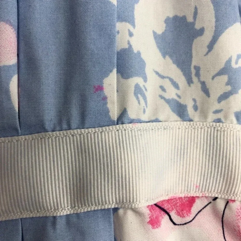 Hanna Andersson dress short sleeve blue floral‎ size 100cm or 4 years